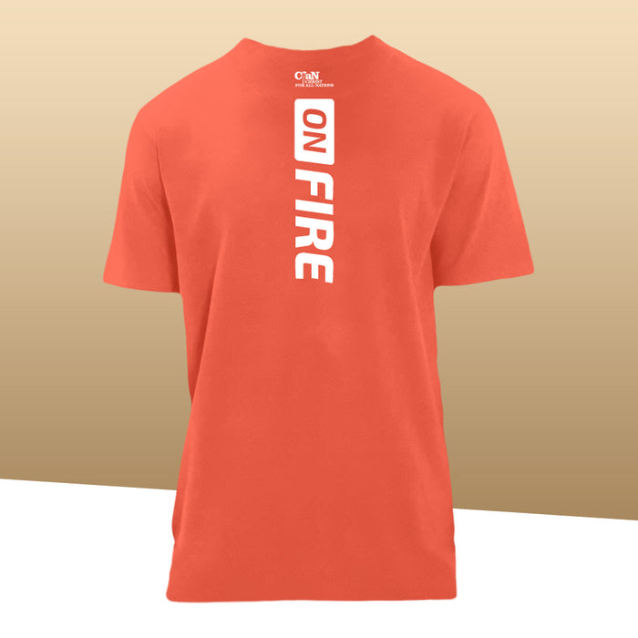 T-Shirt ON FIRE fiesta red
