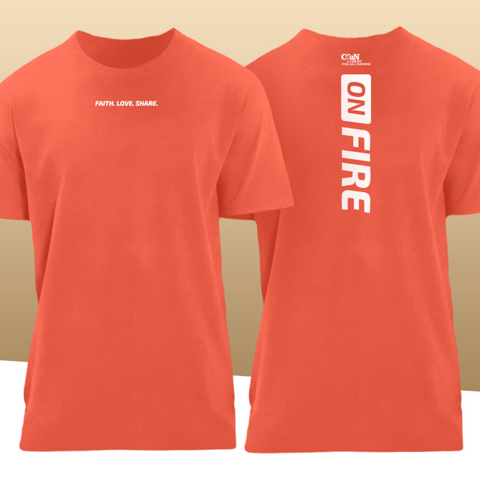 T-Shirt ON FIRE fiesta red