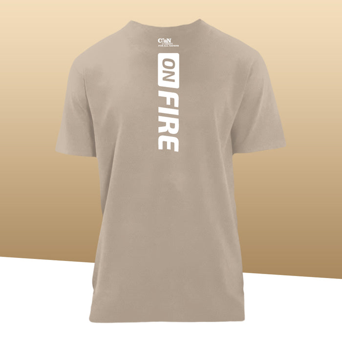 T-Shirt ON FIRE stone grey