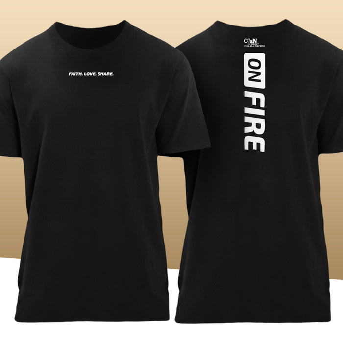 T-Shirt ON FIRE black