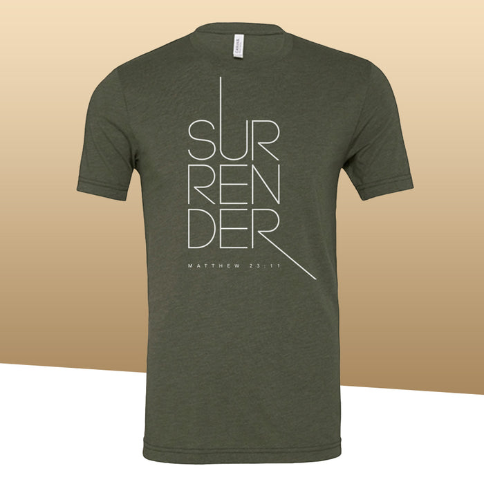 T-shirt SURRENDER (olive triblend)