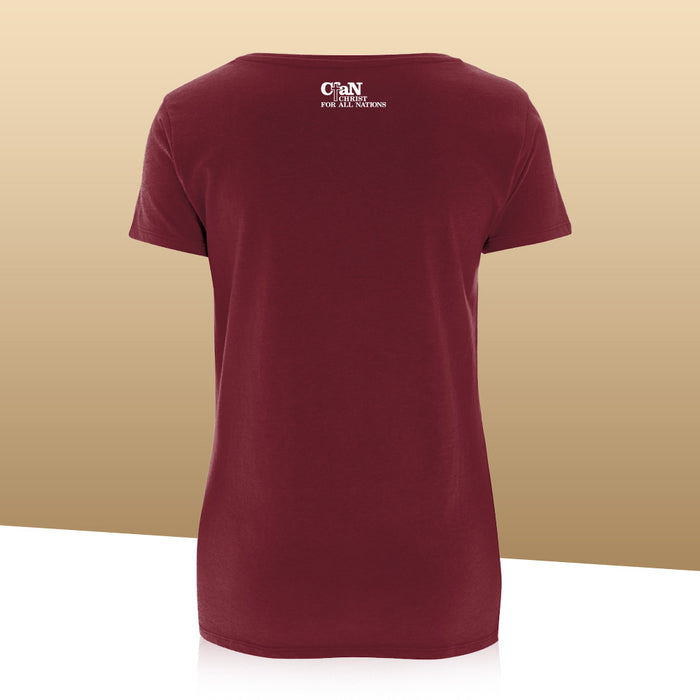 T-Shirt "Erwählt" burgundy